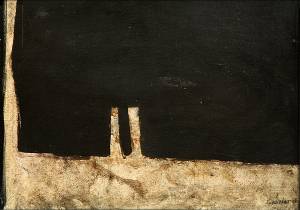 Crédit photo : Abstraction, 1966. Huile sur bois, 26,7 x 37 cm, Collection Musée Pierre-Boucher.