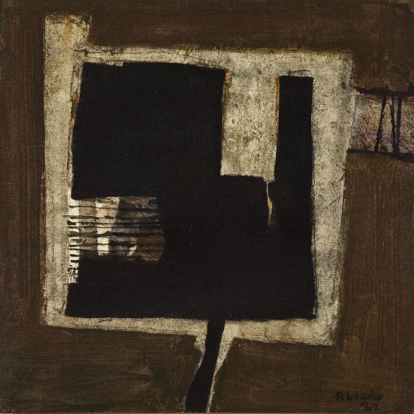 Crédit photo : Variation sur le carré – étude, 1967. Acrylique sur toile, 41 x 41 cm, Collection Ville de Trois-Rivières. 